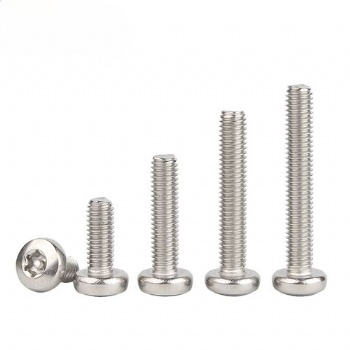 Six-lobe with pin round hera machine screw