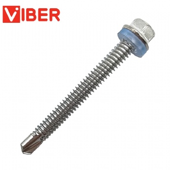 Hex Washer Flange Head Self Drilling Screw With Washer For Roof Building